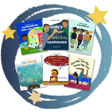 Complete Inspired to Be... Book Series Bundle by Crystel Patterson, offering all six children's books in the series, covering themes like perseverance, emotional resilience, and self-expression.