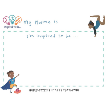 "I'm inspired to be..." Activity Sheet