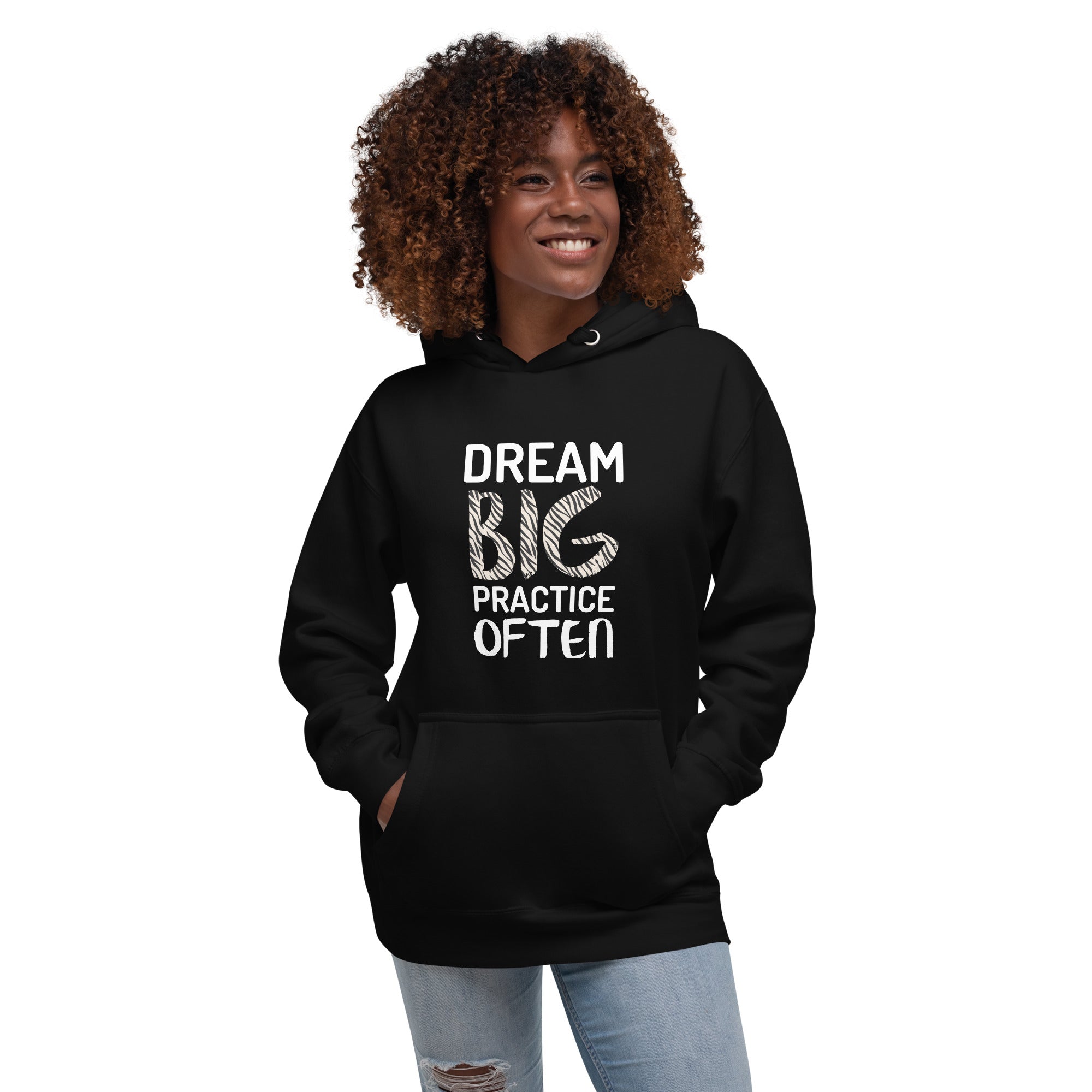 Dream Big Practice Often Adult Unisex Hoodie Inspired by One Flip Two Flip Three Flip Four Crystel Patterson